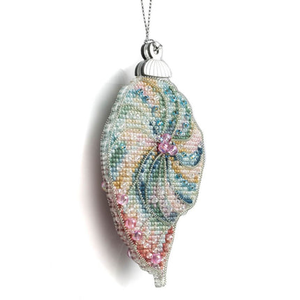 DIY Cross stitch kit "Christmas tree toy - Seashell Spiral"