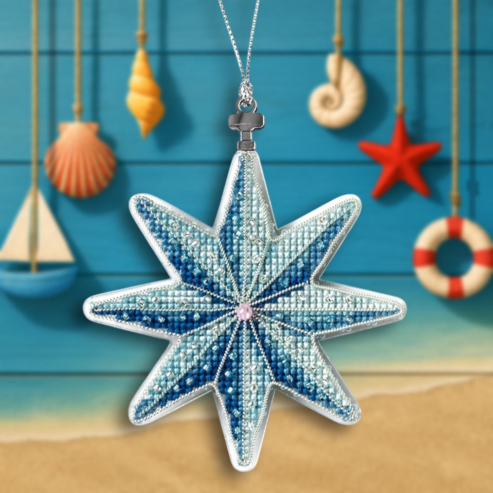 DIY Cross stitch kit "Christmas tree toy - Starfish"