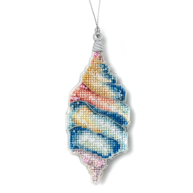 DIY Cross stitch kit "Christmas tree toy - Ocean Shell"
