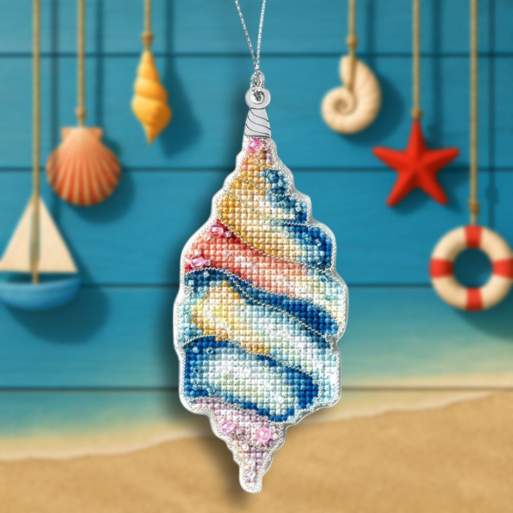 DIY Cross stitch kit "Christmas tree toy - Ocean Shell"