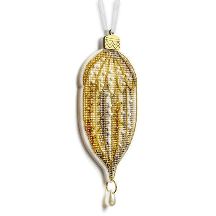 DIY Cross stitch kit "Christmas Ornament – Golden Acorn"