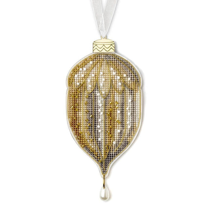 DIY Cross stitch kit "Christmas Ornament – Golden Acorn"