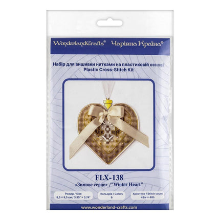 DIY Cross stitch kit "Christmas Ornament – Winter Heart"