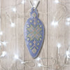 Cross Stitch Kit “Icicle Christmas Ornament” DIY Christmas Ornament on Faux Leather