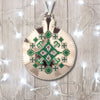 Cross Stitch Kit “Bauble Christmas Ornament” DIY Christmas Ornament on Faux Leather