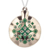 Cross Stitch Kit “Bauble Christmas Ornament” DIY Christmas Ornament on Faux Leather