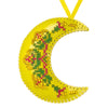 Cross Stitch Kit “Crescent Moon Christmas Ornament” DIY Christmas Ornament on Faux Leather