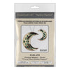 Cross Stitch Kit “Crescent Moon Christmas Ornament” DIY Christmas Ornament on Faux Leather