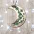 Cross Stitch Kit “Crescent Moon Christmas Ornament” DIY Christmas Ornament on Faux Leather