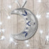 Cross Stitch Kit “Crescent Moon Christmas Ornament” DIY Christmas Ornament on Faux Leather