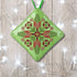 Cross Stitch Kit “Mini Pillow Christmas Ornament” DIY Christmas Ornament on Faux Leather