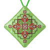 Cross Stitch Kit “Mini Pillow Christmas Ornament” DIY Christmas Ornament on Faux Leather