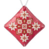 Cross Stitch Kit “Mini Pillow Christmas Ornament” DIY Christmas Ornament on Faux Leather