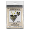 Cross Stitch Kit “Heart Christmas Ornament” DIY Christmas Ornament on Faux Leather