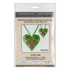 Cross Stitch Kit “Heart Christmas Ornament” DIY Christmas Ornament on Faux Leather