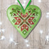 Cross Stitch Kit “Heart Christmas Ornament” DIY Christmas Ornament on Faux Leather