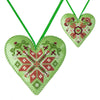 Cross Stitch Kit “Heart Christmas Ornament” DIY Christmas Ornament on Faux Leather