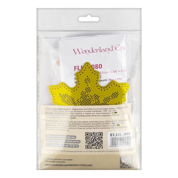 Cross Stitch Kit “Snowflake Christmas Ornament” DIY Christmas Ornament on Faux Leather