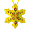 Cross Stitch Kit “Snowflake Christmas Ornament” DIY Christmas Ornament on Faux Leather