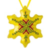 Cross Stitch Kit “Snowflake Christmas Ornament” DIY Christmas Ornament on Faux Leather