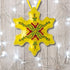 Cross Stitch Kit “Snowflake Christmas Ornament” DIY Christmas Ornament on Faux Leather