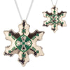 Cross Stitch Kit “Snowflake Christmas Ornament” DIY Christmas Ornament on Faux Leather