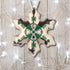 Cross Stitch Kit “Snowflake Christmas Ornament” DIY Christmas Ornament on Faux Leather