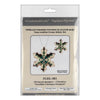 Cross Stitch Kit “Snowflake Christmas Ornament” DIY Christmas Ornament on Faux Leather
