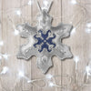 Cross Stitch Kit “Snowflake Christmas Ornament” DIY Christmas Ornament on Faux Leather