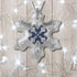 Cross Stitch Kit “Snowflake Christmas Ornament” DIY Christmas Ornament on Faux Leather