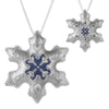 Cross Stitch Kit “Snowflake Christmas Ornament” DIY Christmas Ornament on Faux Leather