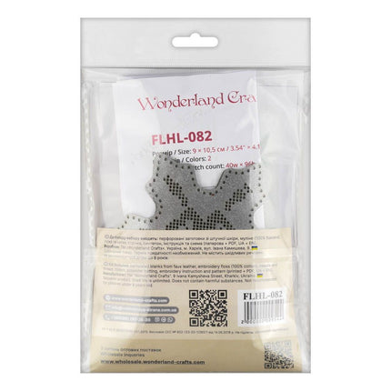 Cross Stitch Kit “Snowflake Christmas Ornament” DIY Christmas Ornament on Faux Leather