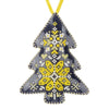 Cross Stitch Kit “Christmas Tree Ornament” DIY Christmas Ornament on Faux Leather