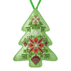 Cross Stitch Kit “Christmas Tree Ornament” DIY Christmas Ornament on Faux Leather
