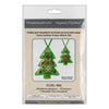 Cross Stitch Kit “Christmas Tree Ornament” DIY Christmas Ornament on Faux Leather
