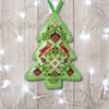Cross Stitch Kit “Christmas Tree Ornament” DIY Christmas Ornament on Faux Leather