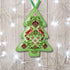 Cross Stitch Kit “Christmas Tree Ornament” DIY Christmas Ornament on Faux Leather