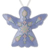 Cross Stitch Kit “Angel Christmas Ornament” DIY Christmas Ornament on Faux Leather