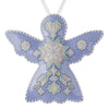 Cross Stitch Kit “Angel Christmas Ornament” DIY Christmas Ornament on Faux Leather
