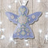 Cross Stitch Kit “Angel Christmas Ornament” DIY Christmas Ornament on Faux Leather