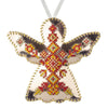 Cross Stitch Kit “Angel Christmas Ornament” DIY Christmas Ornament on Faux Leather