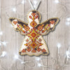 Cross Stitch Kit “Angel Christmas Ornament” DIY Christmas Ornament on Faux Leather