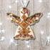 Cross Stitch Kit “Angel Christmas Ornament” DIY Christmas Ornament on Faux Leather