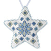 Cross Stitch Kit “Star Christmas Ornament” DIY Christmas Ornament on Faux Leather