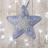 Cross Stitch Kit “Star Christmas Ornament” DIY Christmas Ornament on Faux Leather