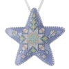 Cross Stitch Kit “Star Christmas Ornament” DIY Christmas Ornament on Faux Leather