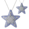 Cross Stitch Kit “Star Christmas Ornament” DIY Christmas Ornament on Faux Leather