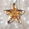 Cross Stitch Kit “Star Christmas Ornament” DIY Christmas Ornament on Faux Leather