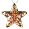 Cross Stitch Kit “Star Christmas Ornament” DIY Christmas Ornament on Faux Leather