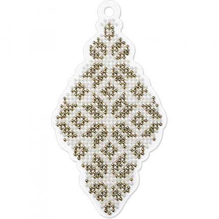 Bead embroidery kit on a plastic base "Christmas tree toys"